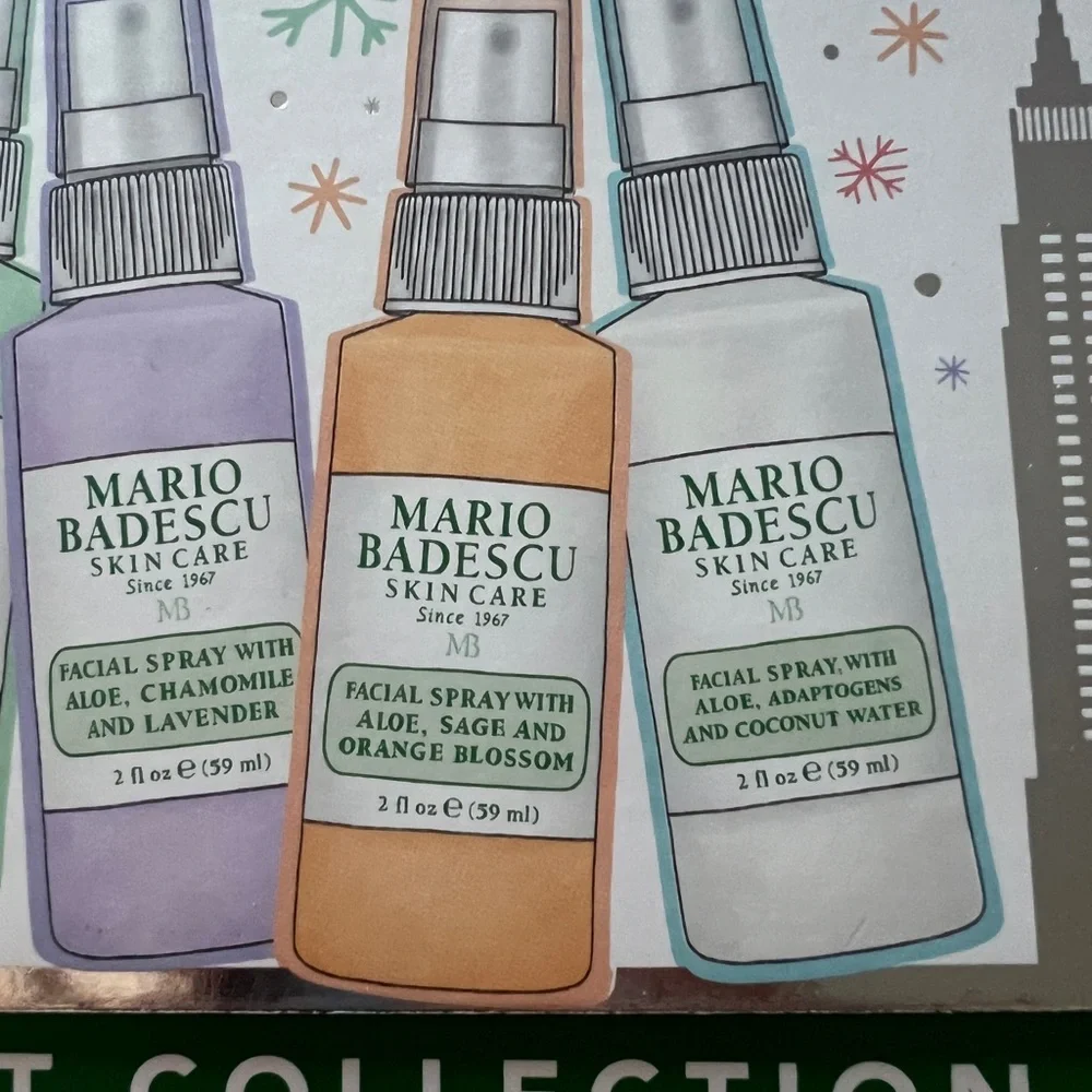 Mario Badescu Mini Mist Collection - green, purple, orange, blue, pink